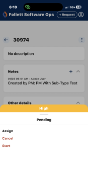 Change status options.